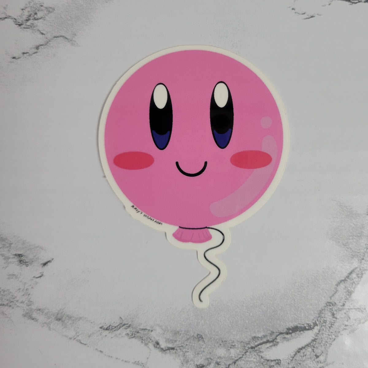 Kirby Balloon 3 Inch Vinyl Sticker