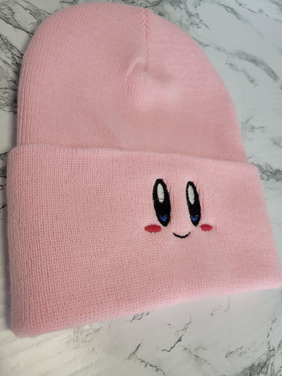 Kirb Face Beanie - Pink