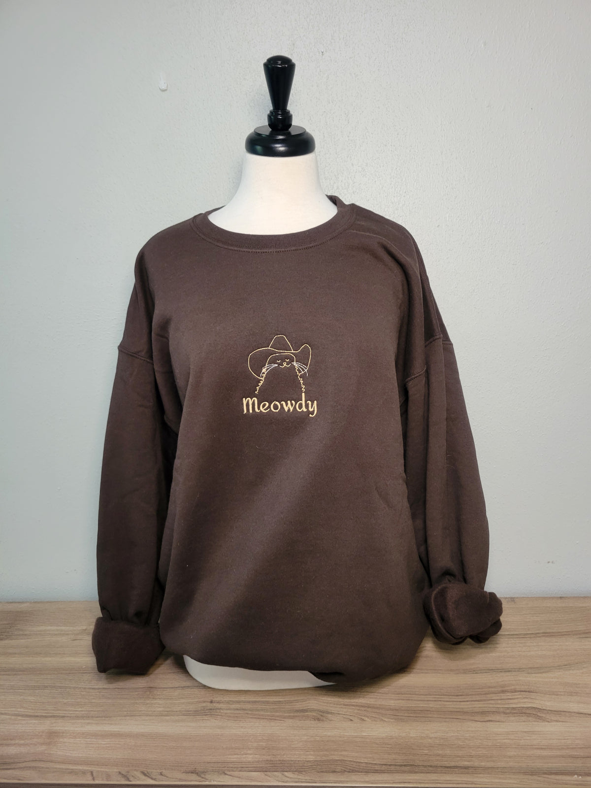 Embroidered Meowdy Sweatshirt - Crewneck or Hoodie
