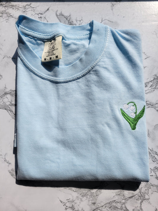 Lily of the Valley Embroidered Shirt - Unisex Sizing