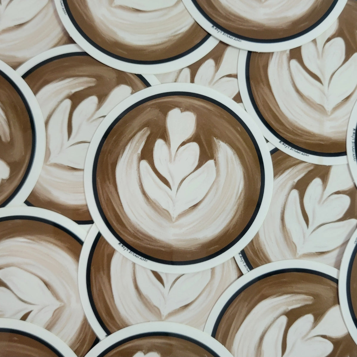 Latte Art 3 Inch Vinyl Sticker