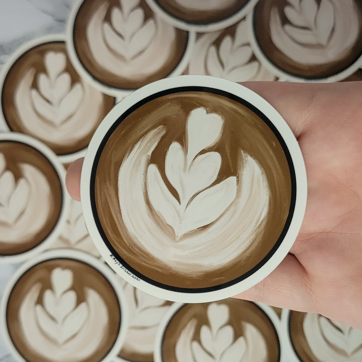 Latte Art 3 Inch Vinyl Sticker