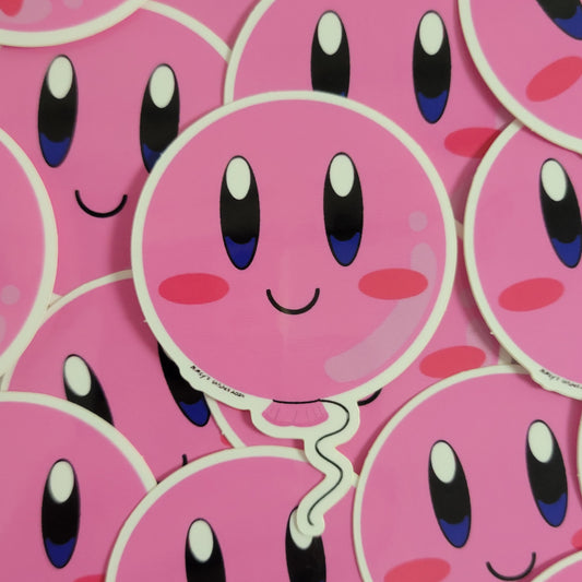 Kirby Balloon 3 Inch Vinyl Sticker