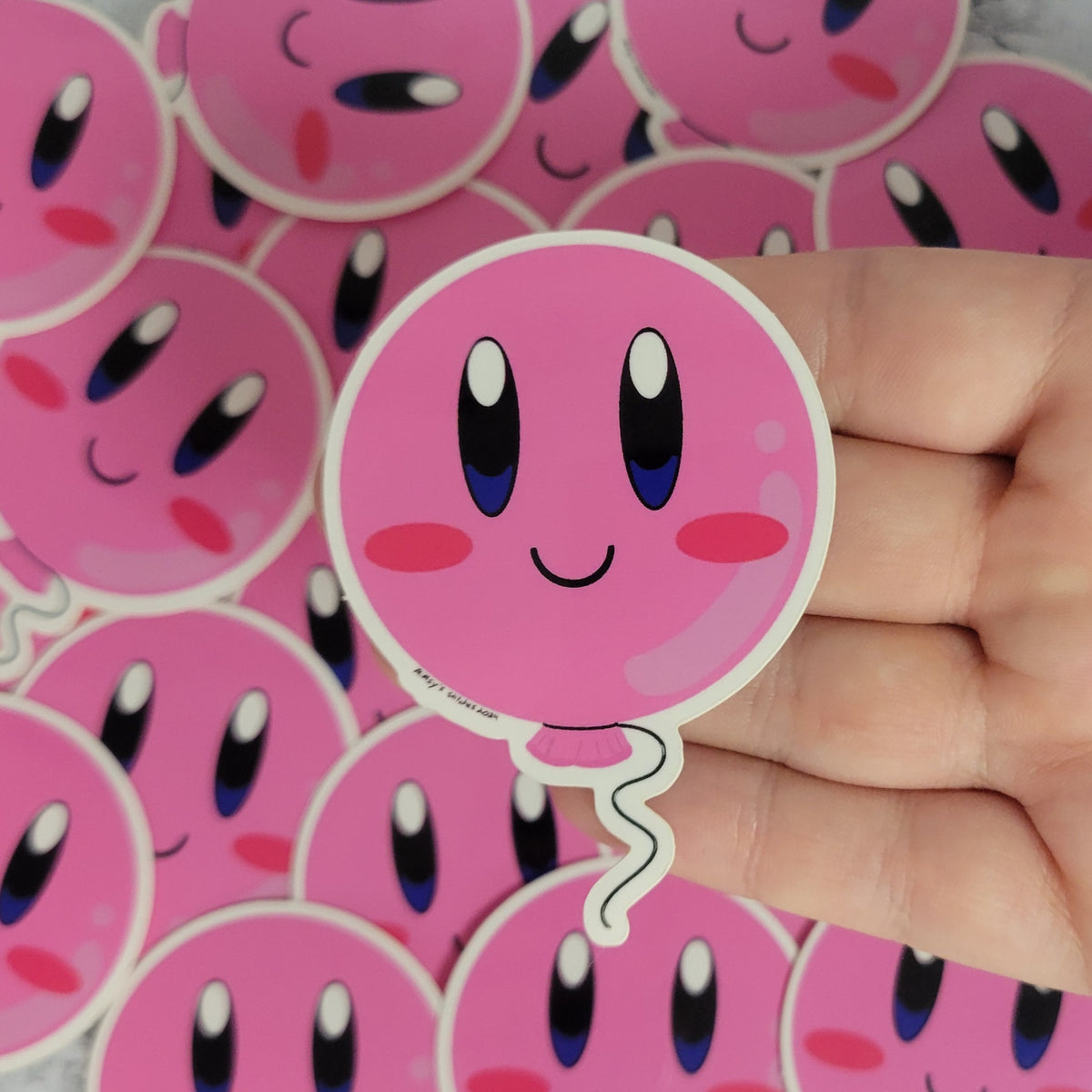 Kirby Balloon 3 Inch Vinyl Sticker