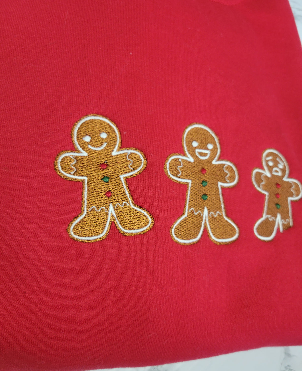 Gingerbread Men Embroidered Sweatshirt - Crewneck or Hoodie