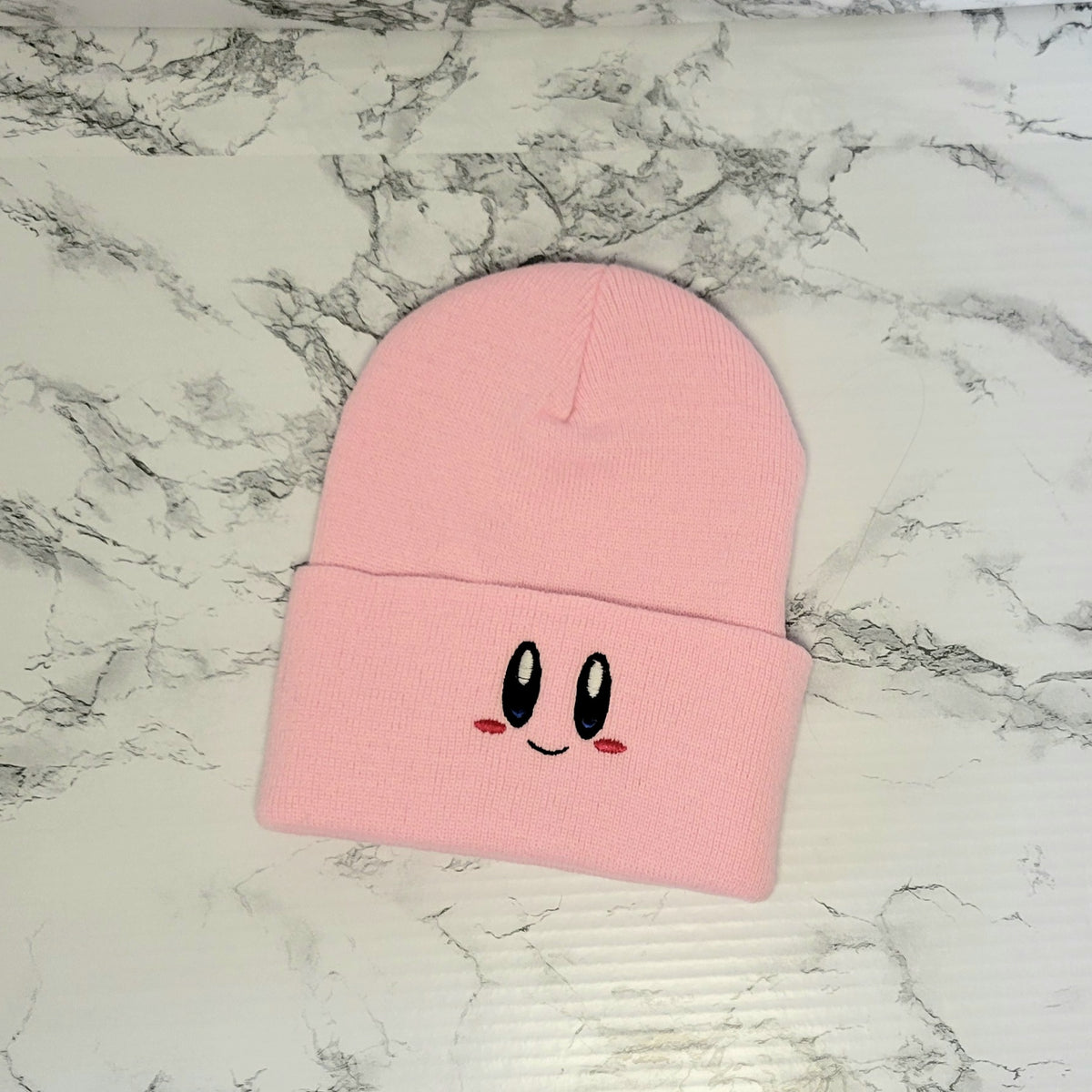Kirb Face Beanie - Pink