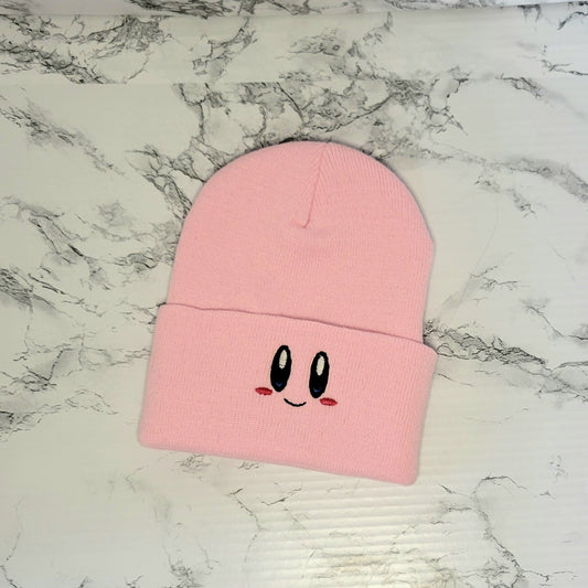 Kirb Face Beanie - Pink