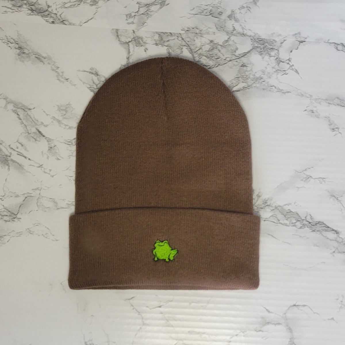 Frog Beanie - Brown
