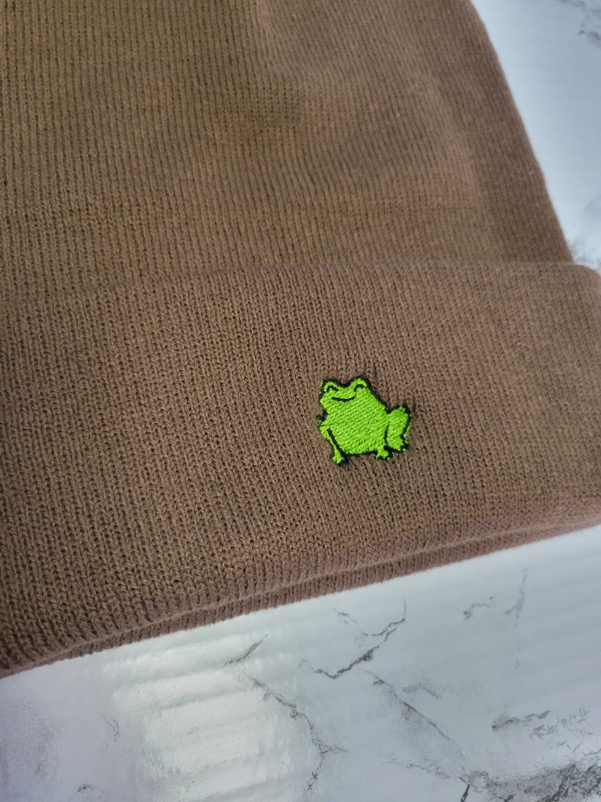 Frog Beanie - Brown