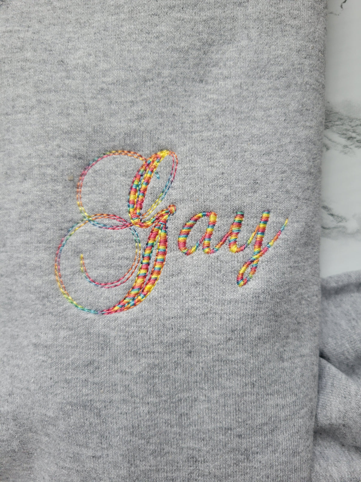 Cursive Gay Sport Gray Crewneck Sweatshirt - Unisex Sizing