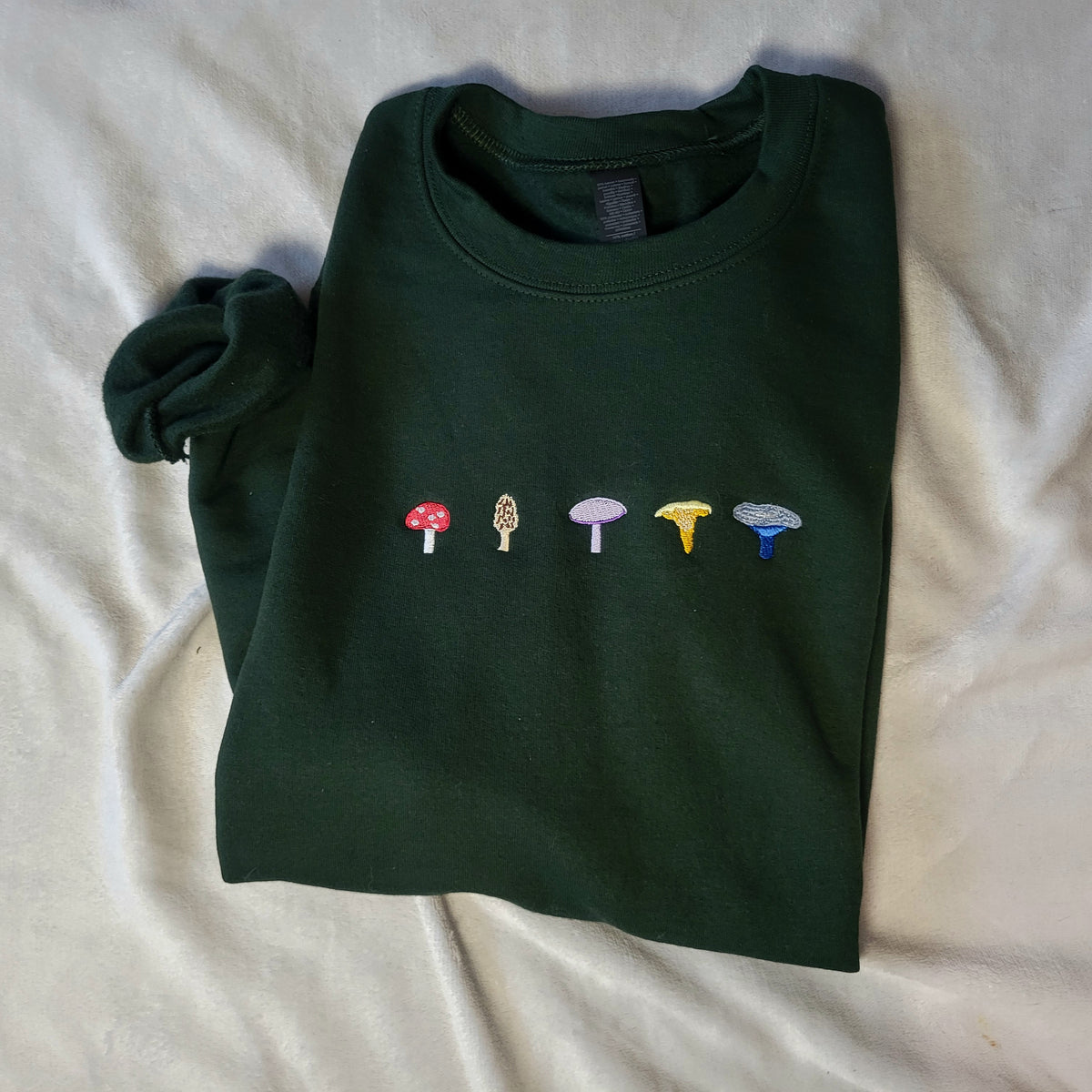 Mushroom Medley Embroidered Sweatshirt - Crewneck or Hoodie