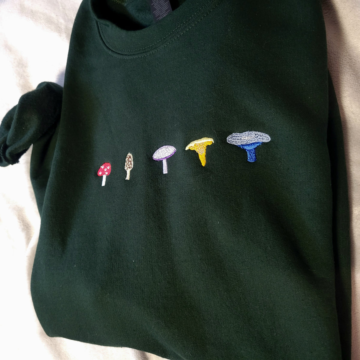 Mushroom Medley Embroidered Sweatshirt - Crewneck or Hoodie