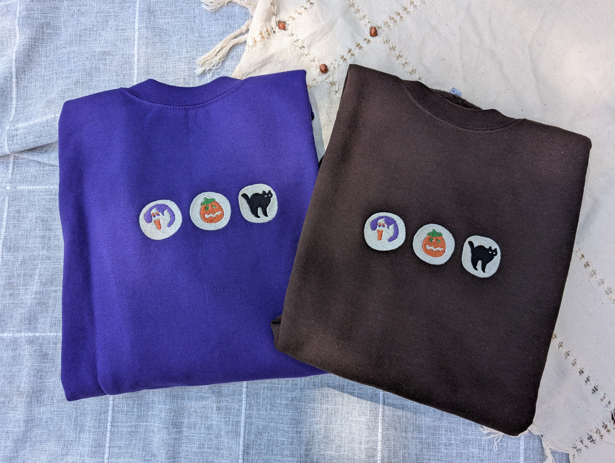 Halloween Cookies Embroidered Sweatshirt - Crewneck or Hoodie
