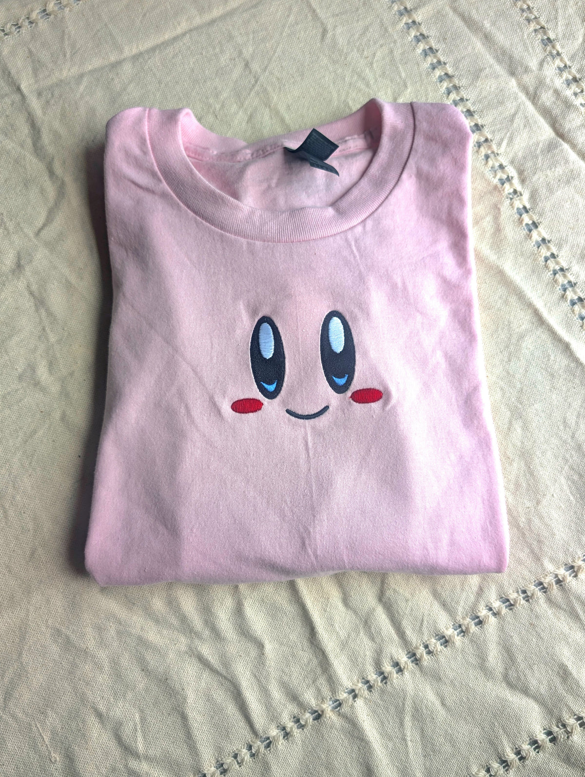 Kirb Face Embroidered Shirt - Unisex Sizing