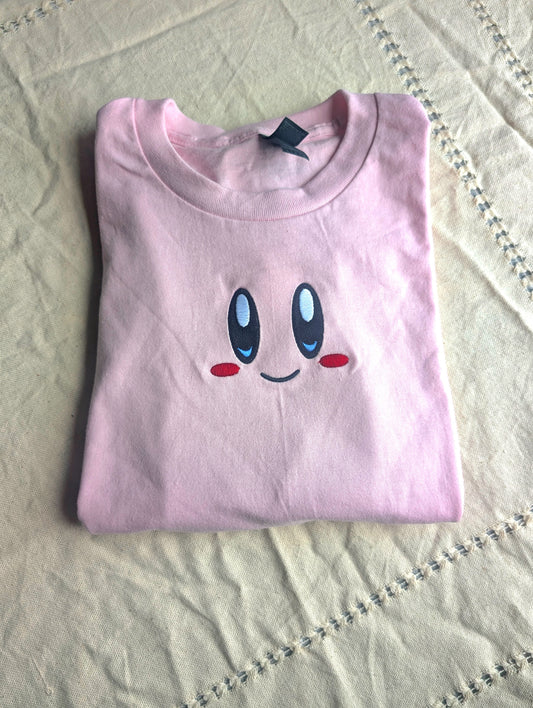 Kirb Face Embroidered Shirt - Unisex Sizing