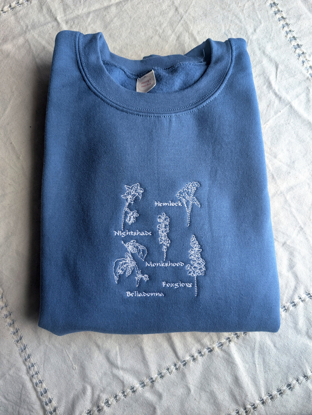 Deadly Plants Sketch Embroidered Sweatshirt - Crewneck or Hoodie