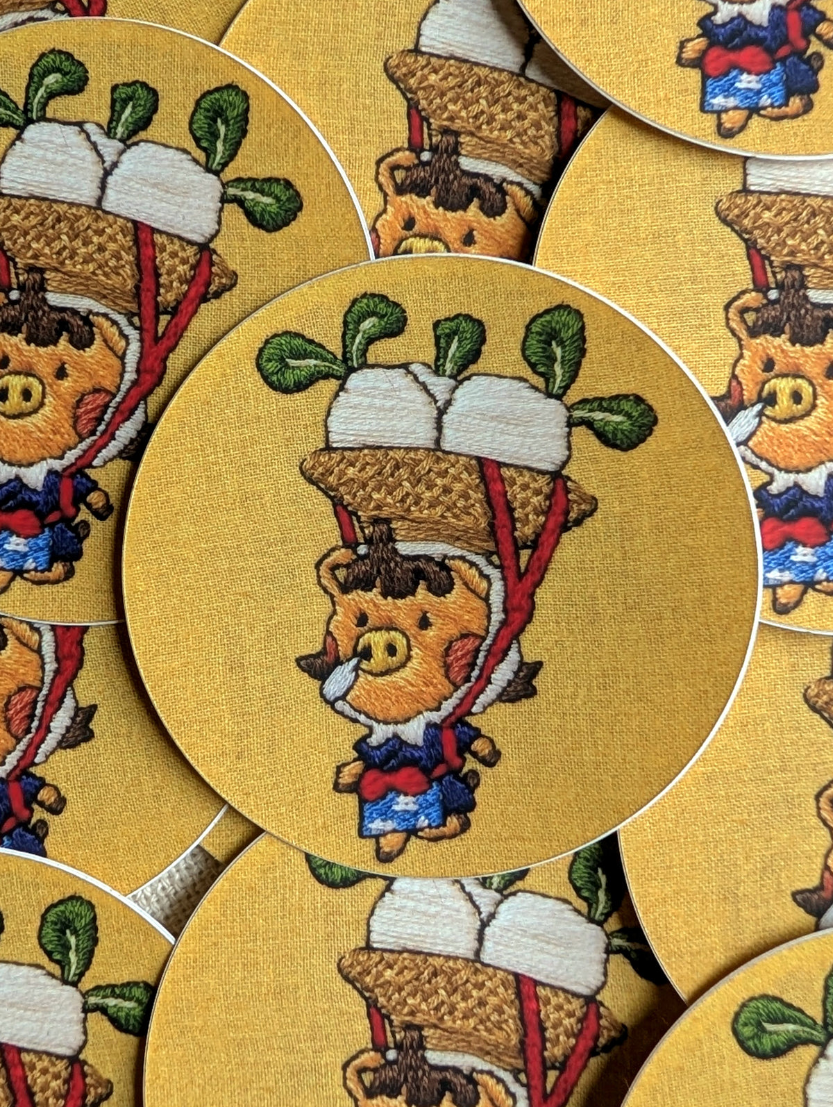 Daisy Mae Embroidery 2.5 Inch Vinyl Sticker