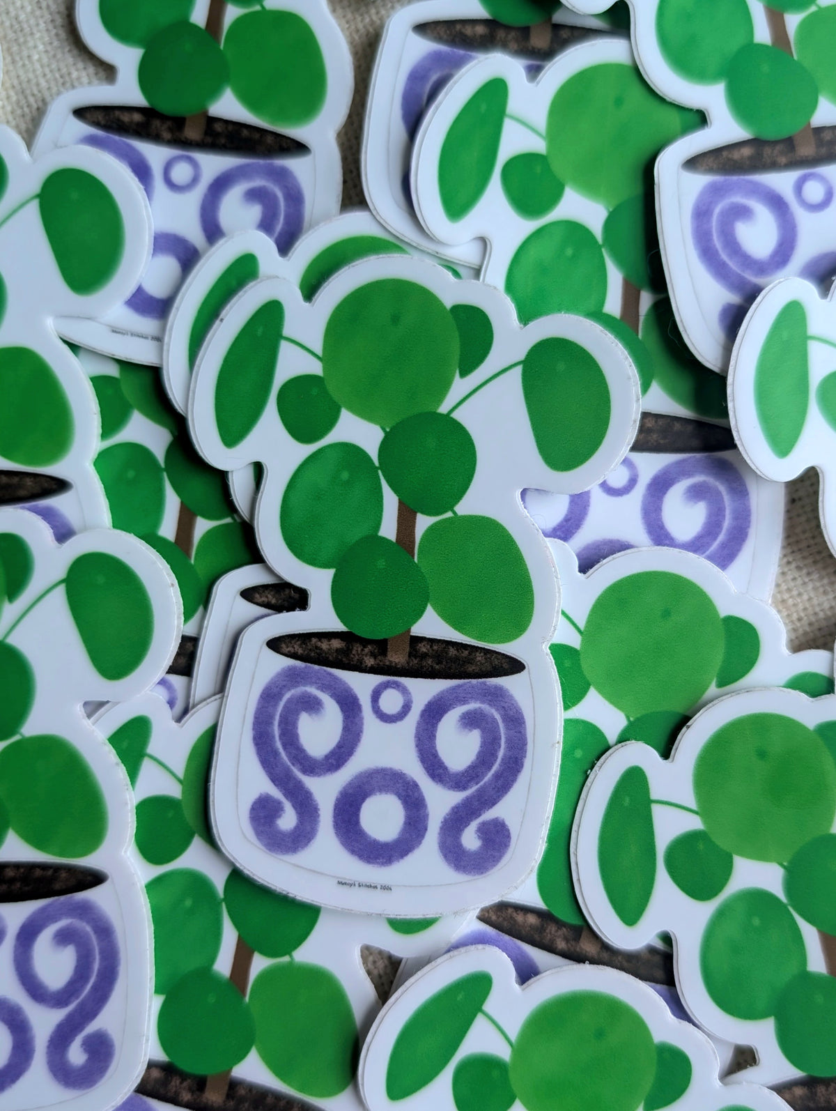Pilea Plant Vinyl Sticker - 3"